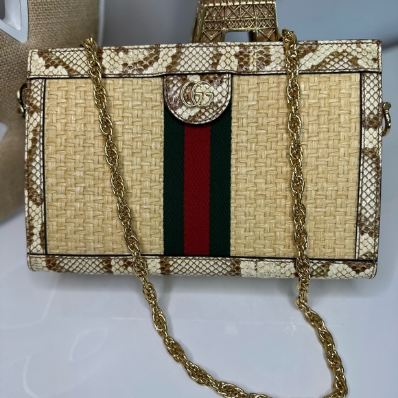 GUCCI
Snakeskin-Trimmed Small Ophidia Chain Bag - Picture 5 of 9
